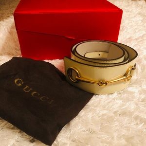 Gucci belt horsebit wide belt